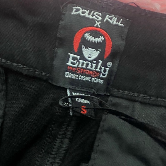 Dolls Kill x Emily The Strange | Stay Distant Cargo Pants - Picture 4 of 4